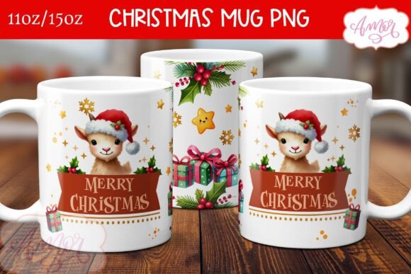 Download Christmas Goat Mug Wrap PNG - Premium Resources
