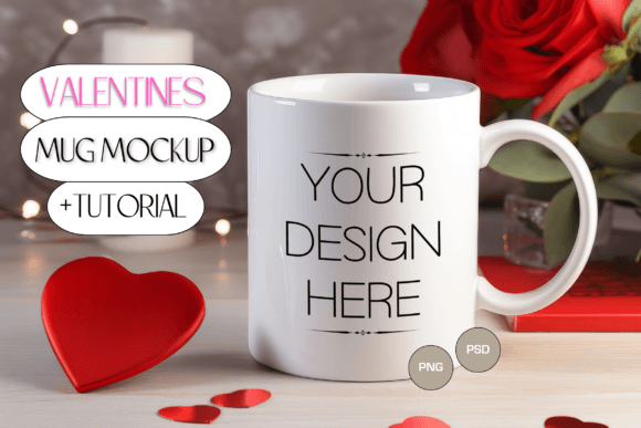 Download Valentines Mug Template, PSD Mug Mockup - Mug template Collection