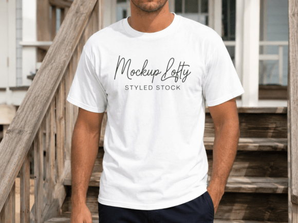 Download Gildan 5000 Summer Male Tshirt Mockup 6 - Summer Collection