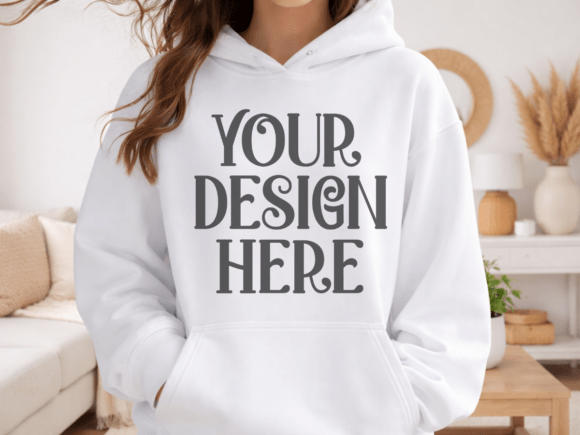 Download Gildan 18500 White Hoodie Mockup - Premium Bundle