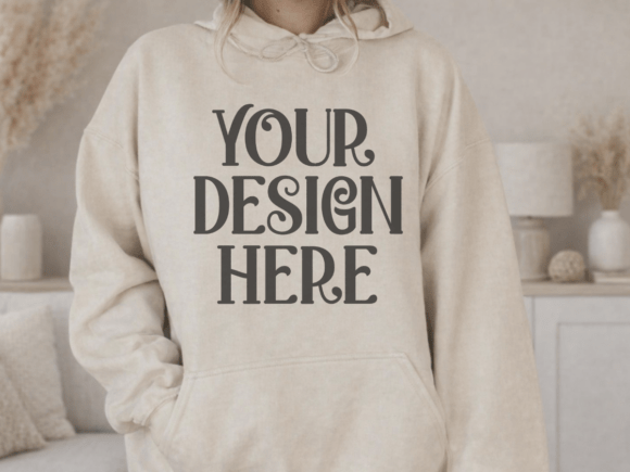 Download Gildan 18500 Sand Hoodie Mockup - Premium Bundle